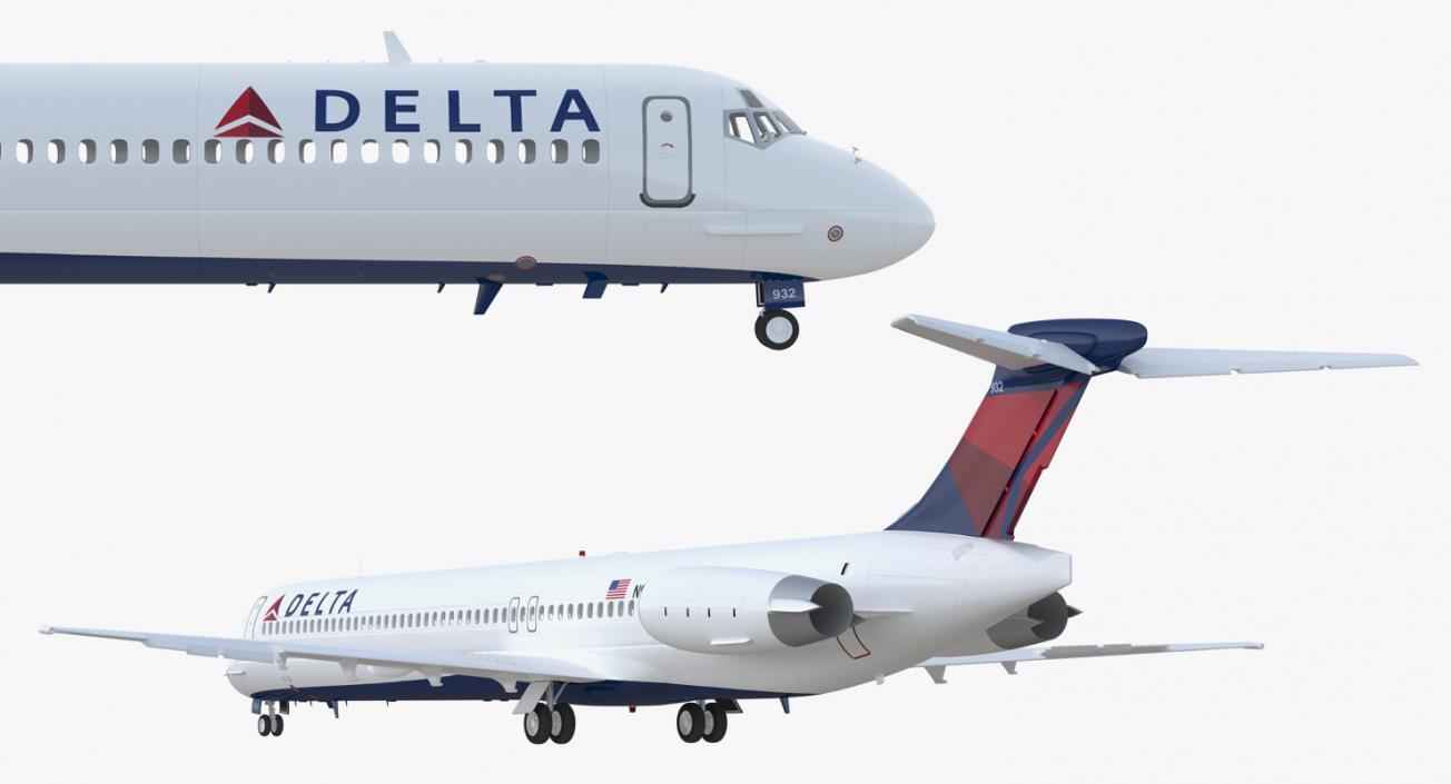 3D McDonnell Douglas MD88 Delta model