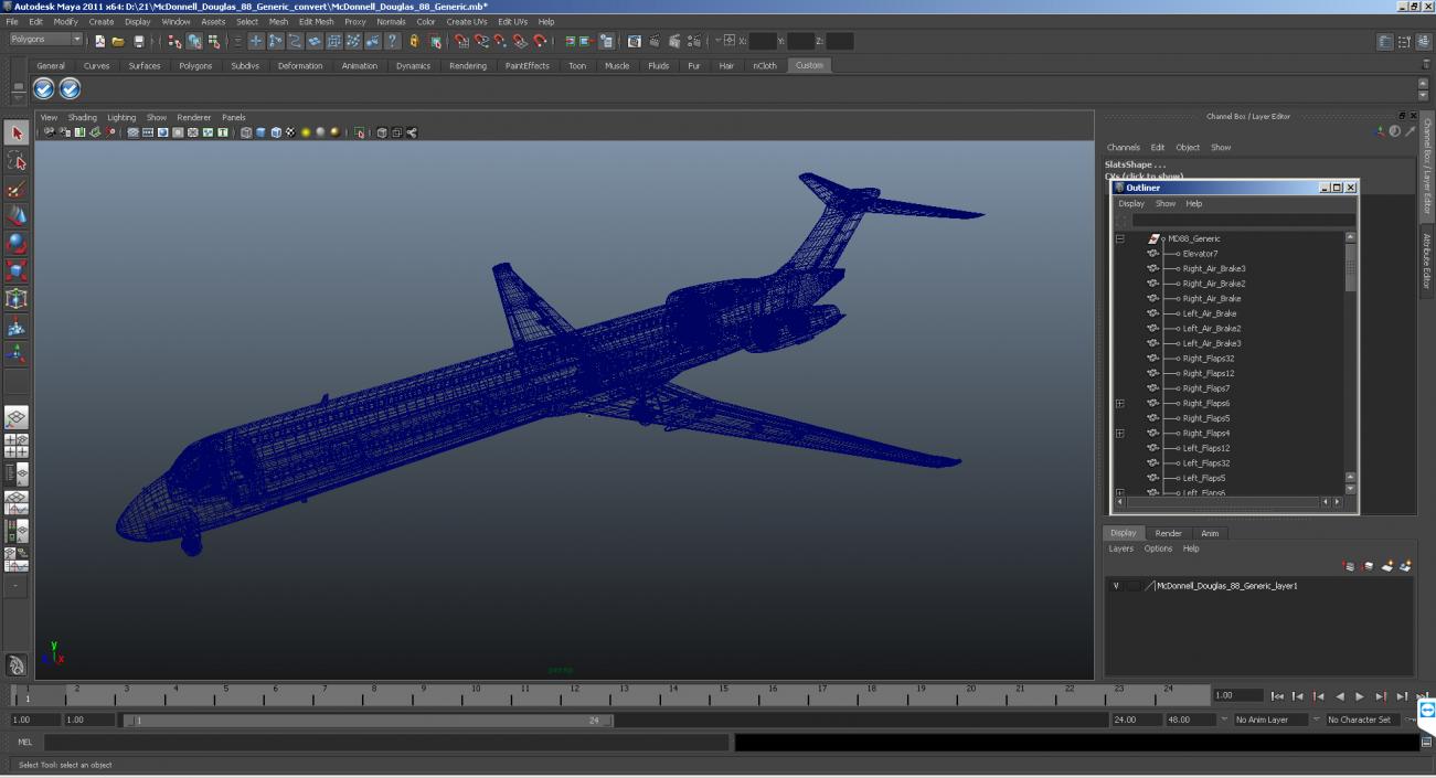 3D McDonnell Douglas MD88 Delta model