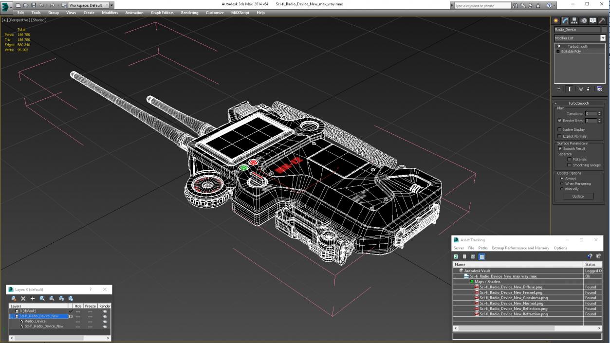 3D Sci-fi Radio Device New model