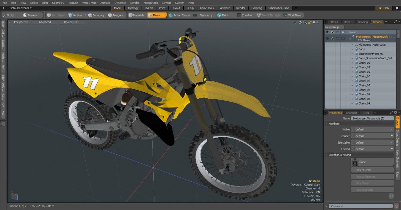 3D model Motocross Motorcycle