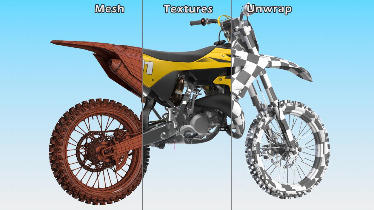 3D model Motocross Motorcycle