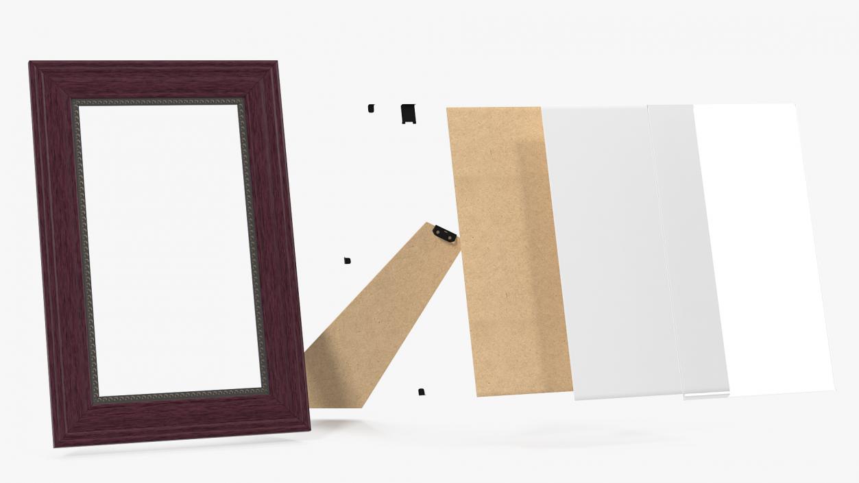 3D Wooden Photo Frame model