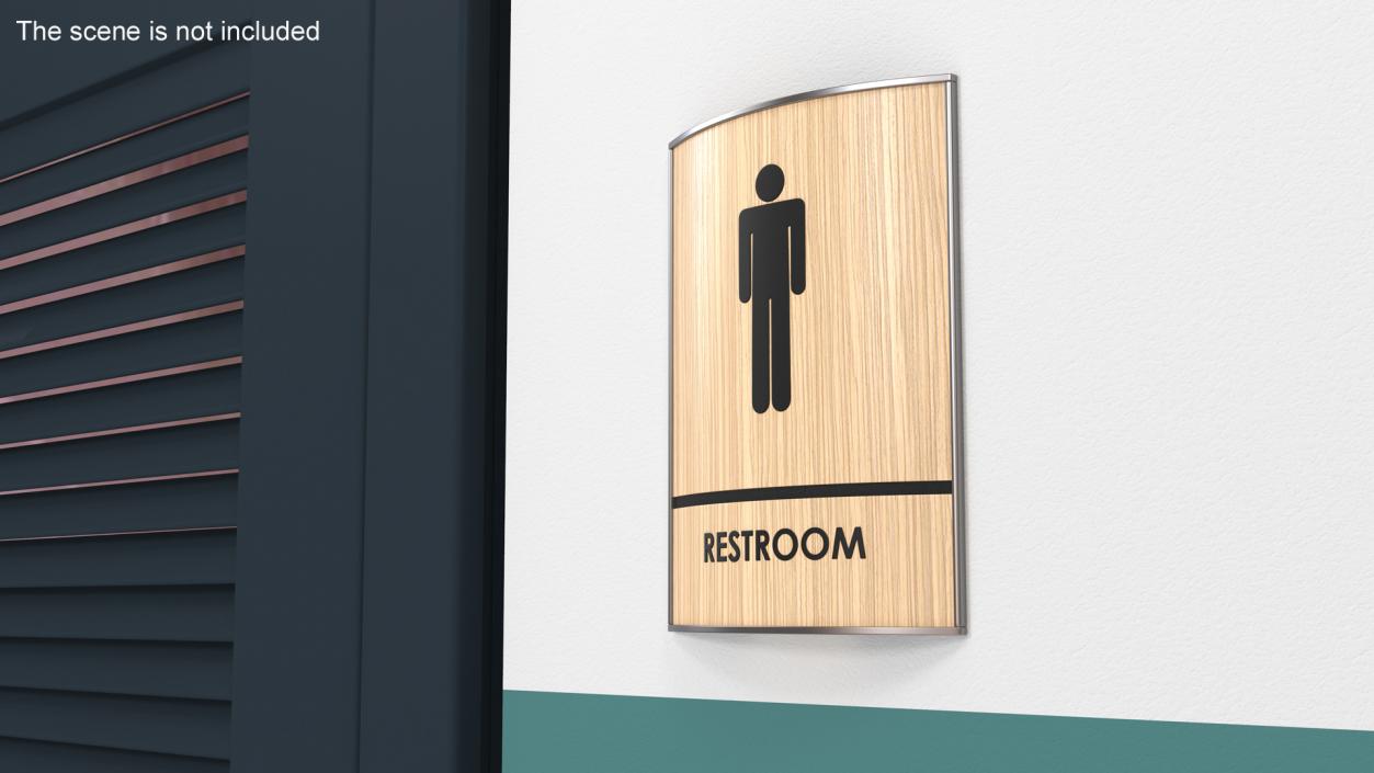 Men Restroom Sign 3D