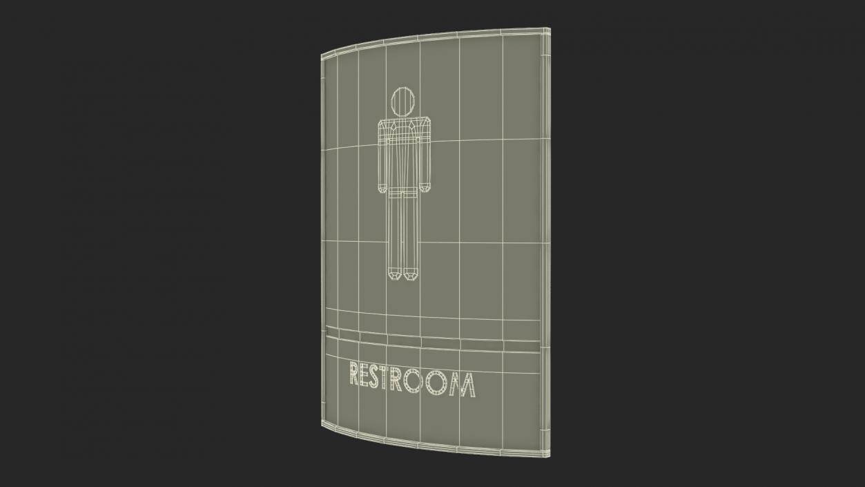 Men Restroom Sign 3D