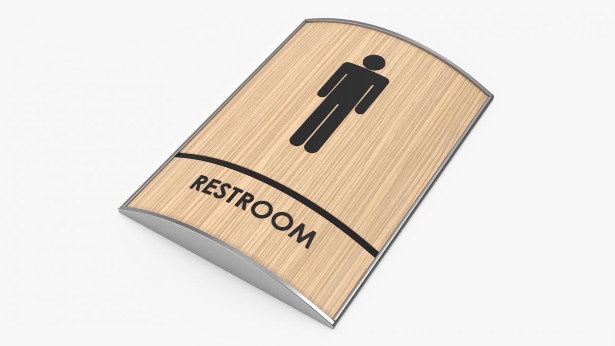 Men Restroom Sign 3D