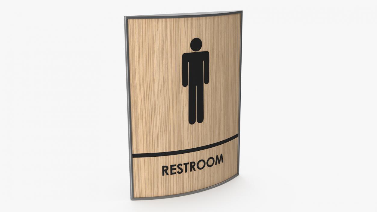 Men Restroom Sign 3D