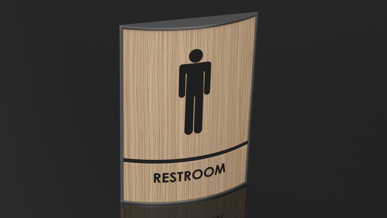 Men Restroom Sign 3D