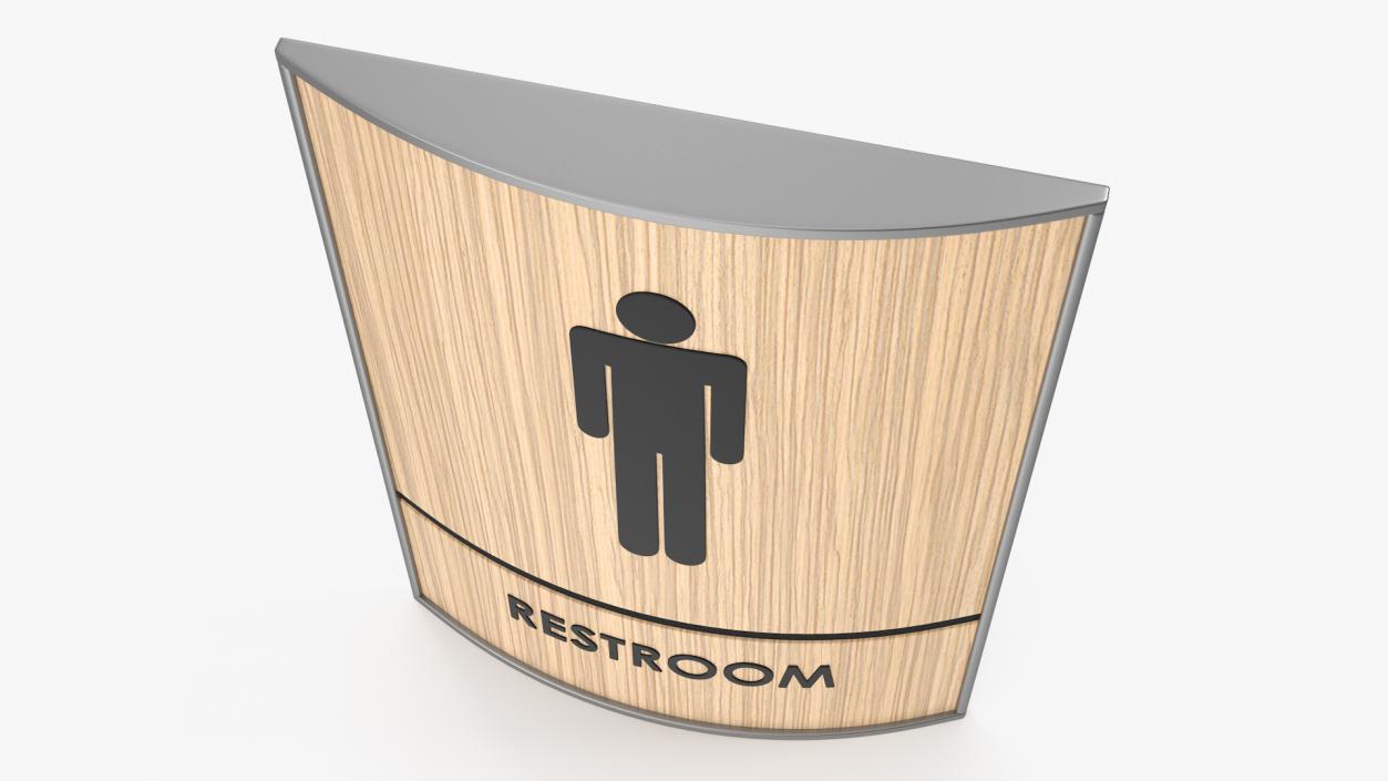 Men Restroom Sign 3D