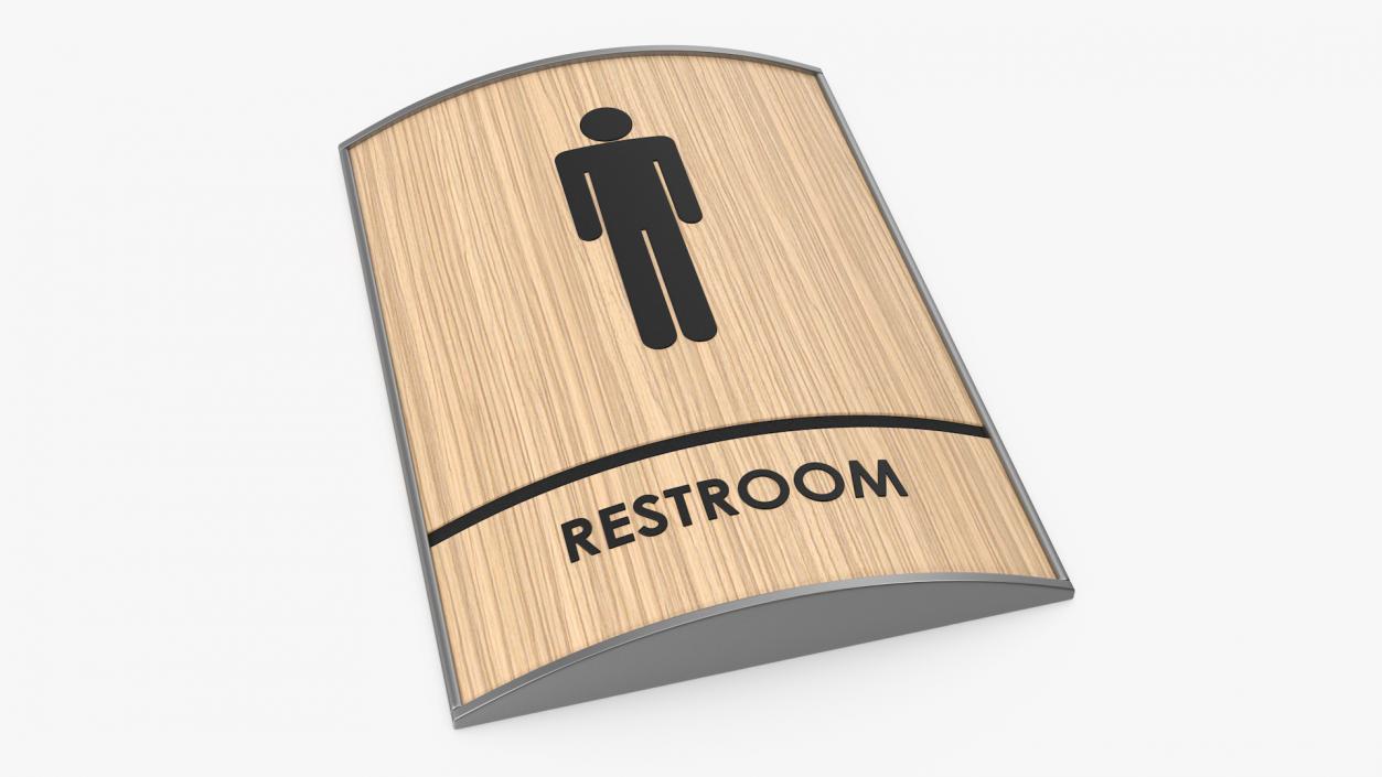 Men Restroom Sign 3D