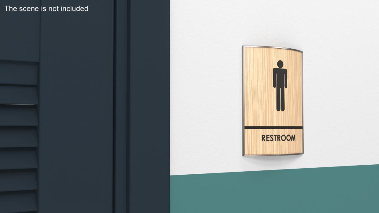 Men Restroom Sign 3D