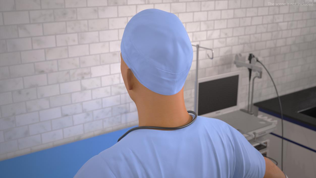 3D model Young Asian Male Doctor Rigged