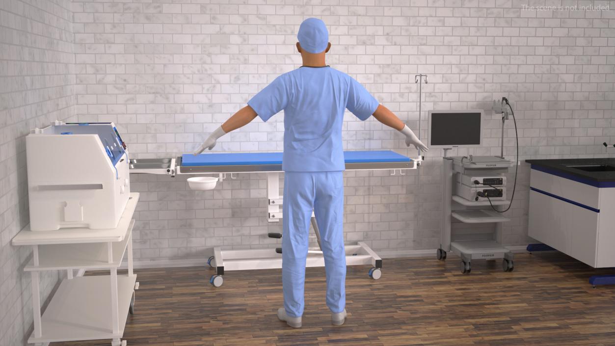 3D model Young Asian Male Doctor Rigged