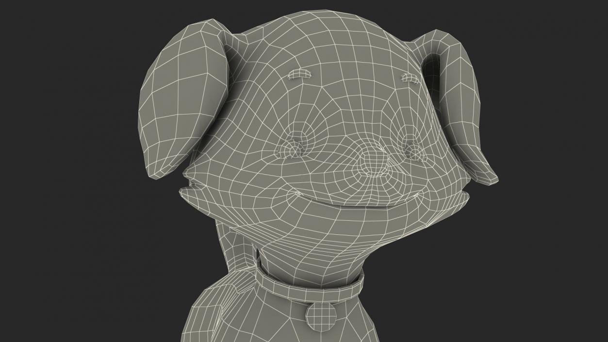 3D Cartoon Puppy Dog Rigged for Cinema 4D model