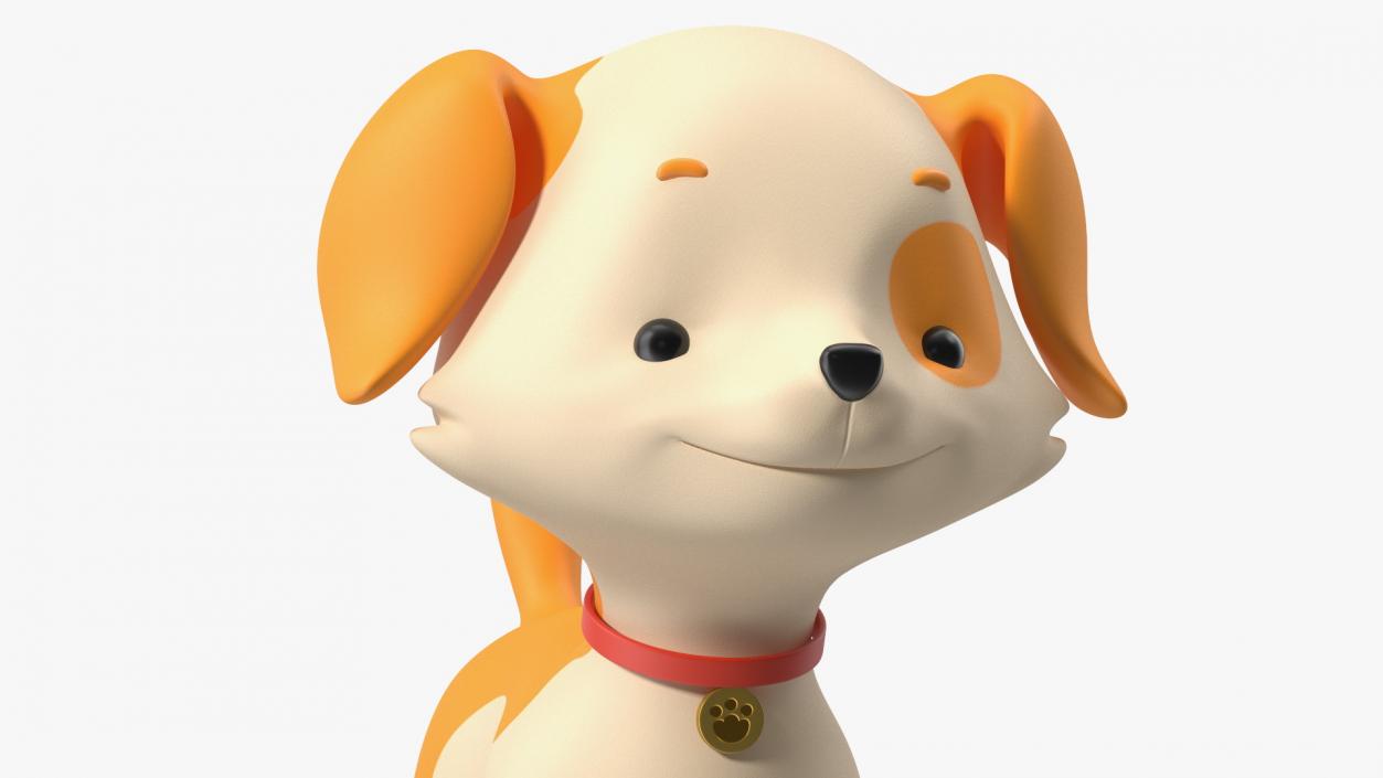 3D Cartoon Puppy Dog Rigged for Cinema 4D model