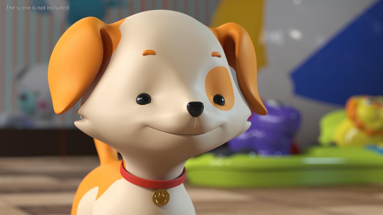 3D Cartoon Puppy Dog Rigged for Cinema 4D model