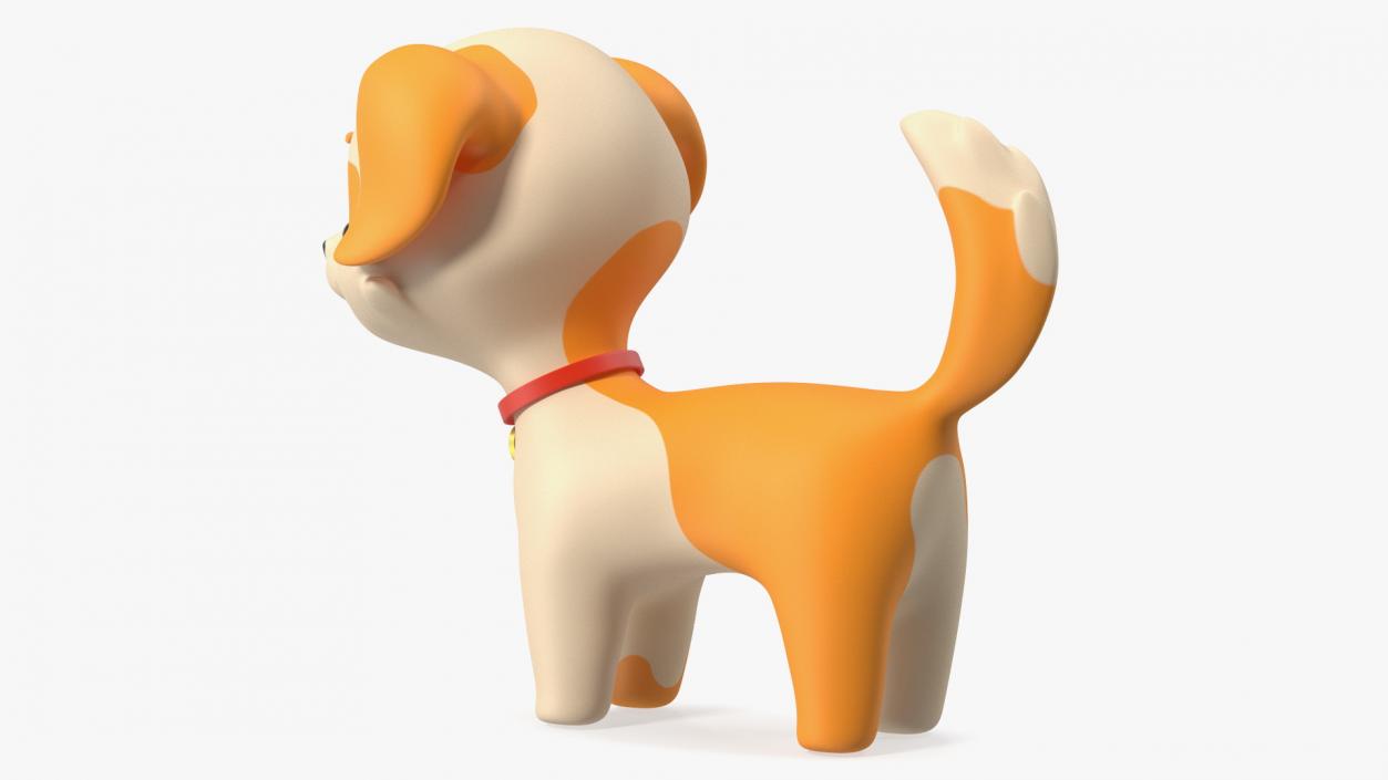 3D Cartoon Puppy Dog Rigged for Cinema 4D model