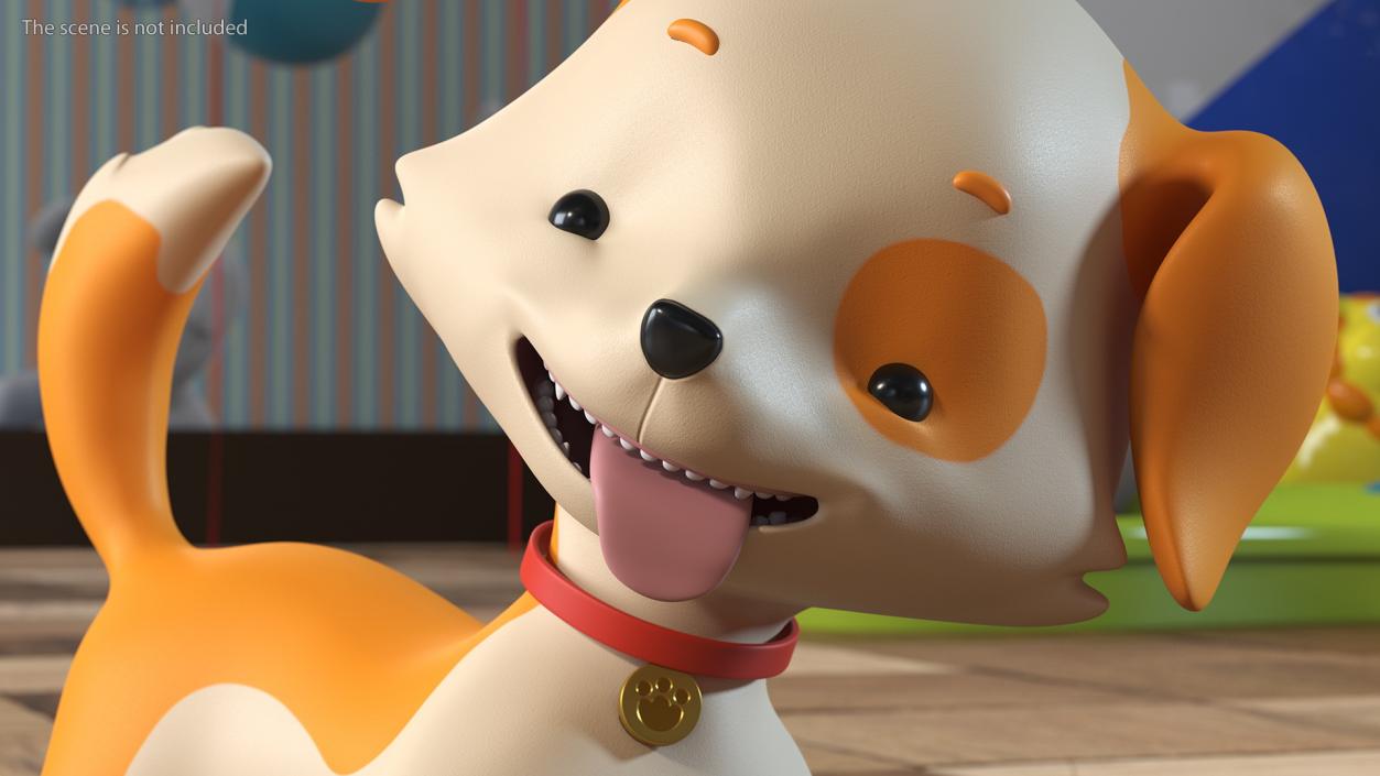 3D Cartoon Puppy Dog Rigged for Cinema 4D model