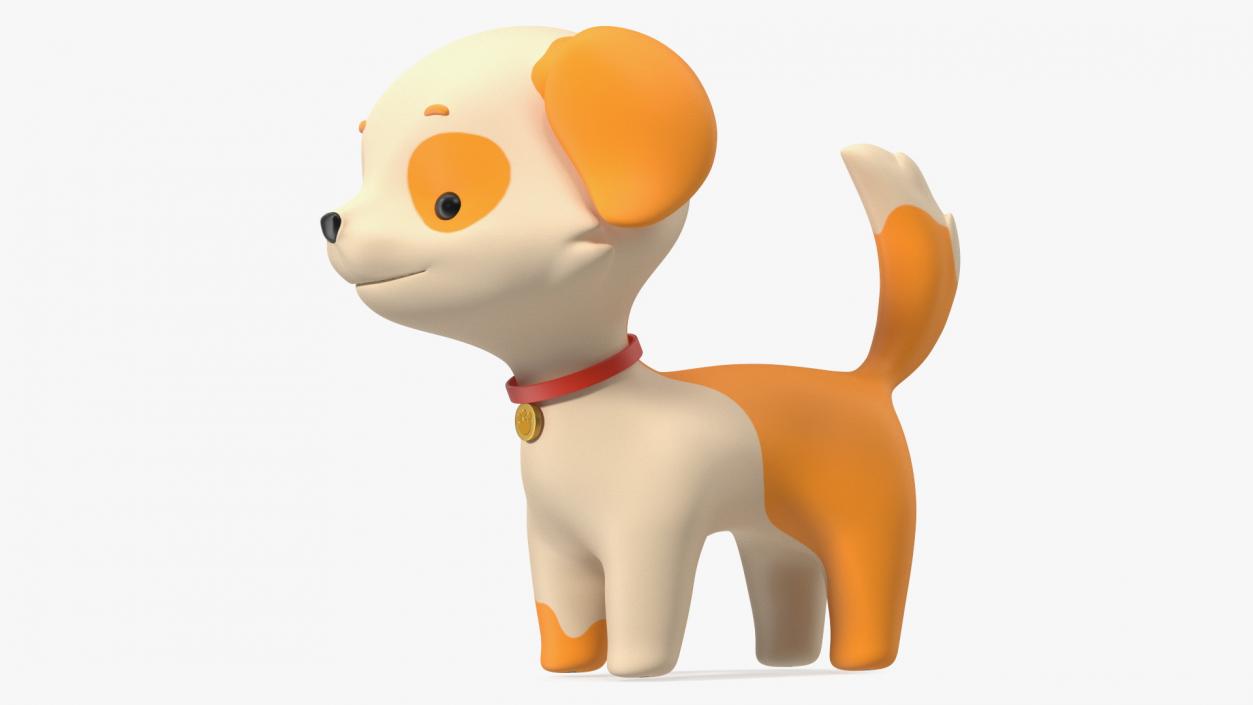 3D Cartoon Puppy Dog Rigged for Cinema 4D model