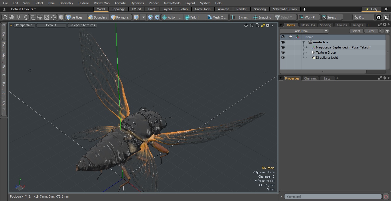 3D model Magicicada Septendecim Pose Takeoff