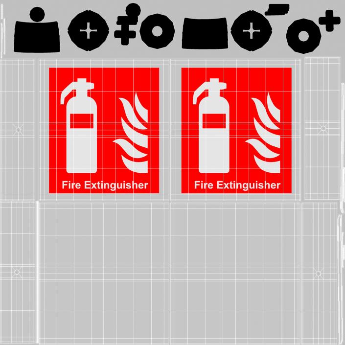 3D model A Frame Fire Extinguisher Sign