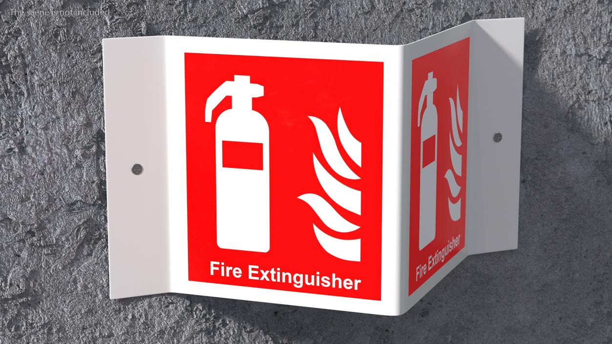 3D model A Frame Fire Extinguisher Sign