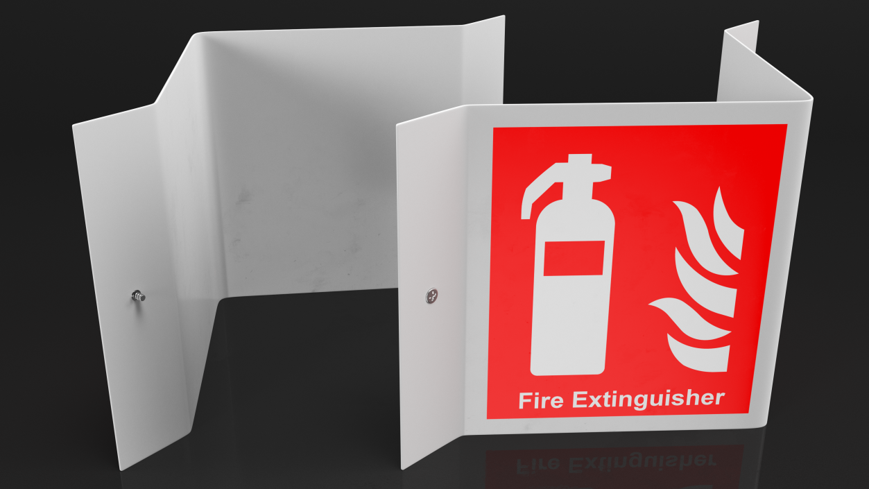 3D model A Frame Fire Extinguisher Sign