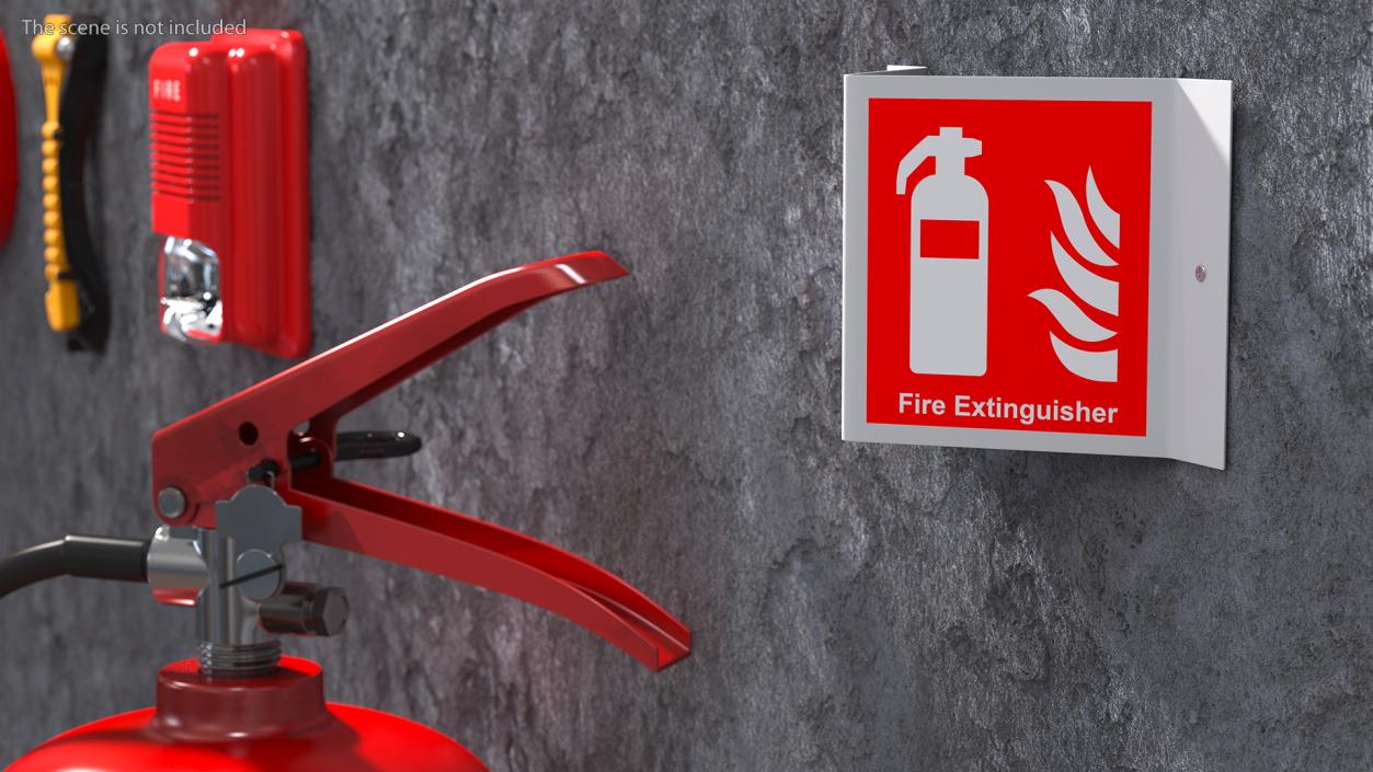 3D model A Frame Fire Extinguisher Sign