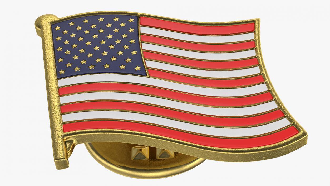 3D Flag Lapel Pins Collection 2 model