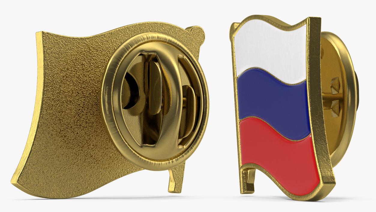 3D Flag Lapel Pins Collection 2 model