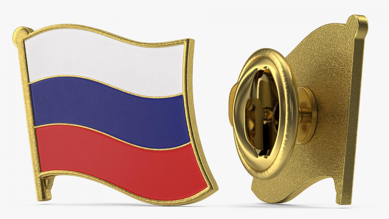 3D Flag Lapel Pins Collection 2 model