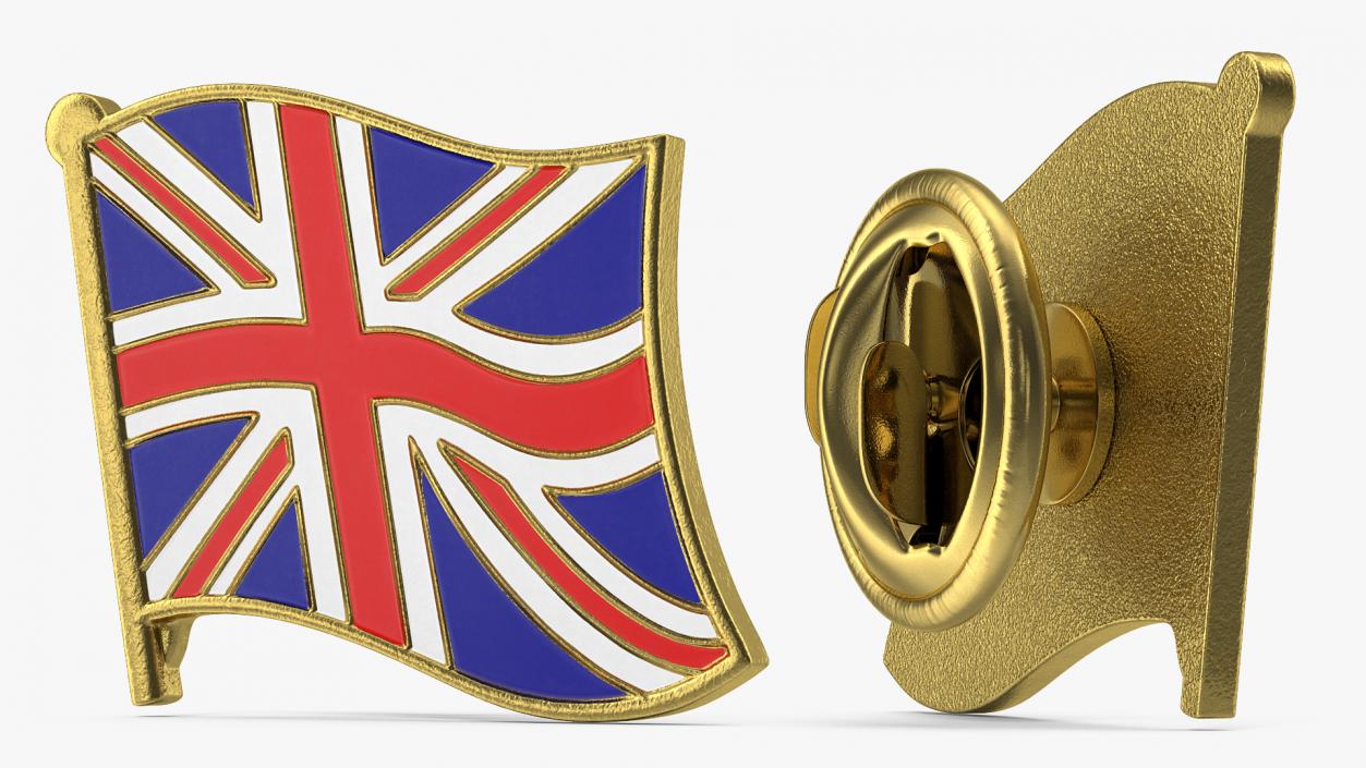 3D Flag Lapel Pins Collection 2 model