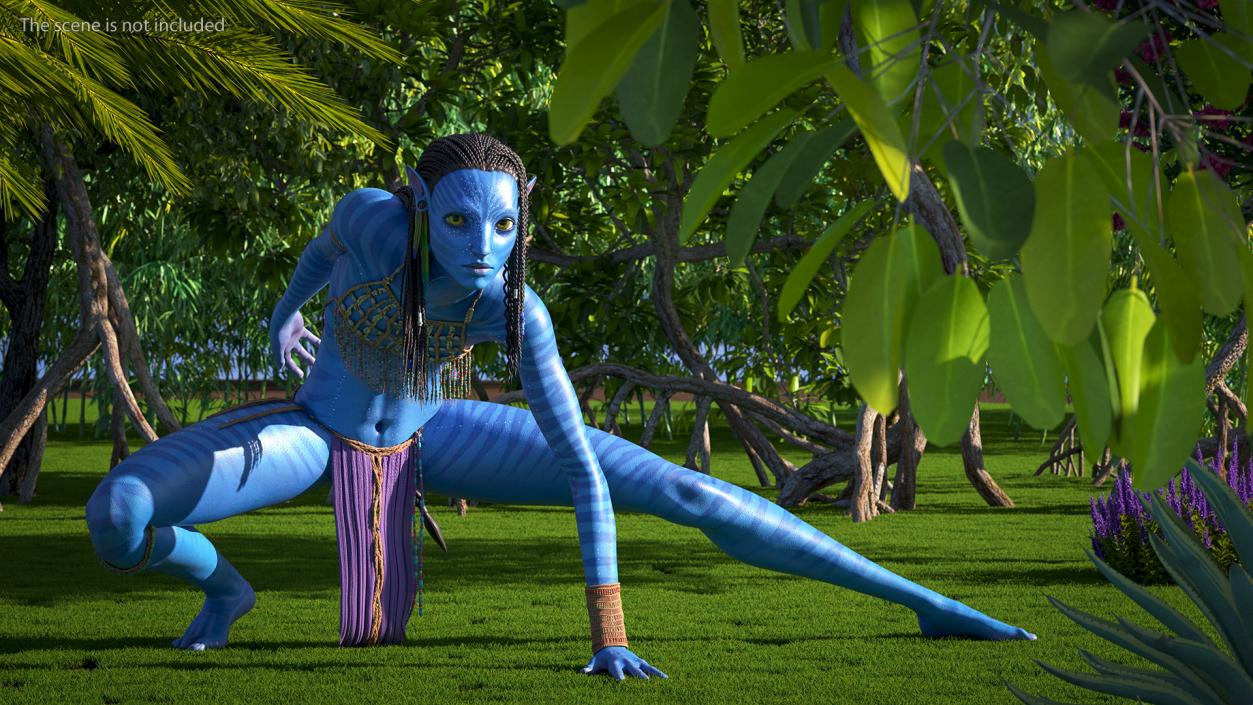 Neytiri Avatar in Battle Pose 3D model