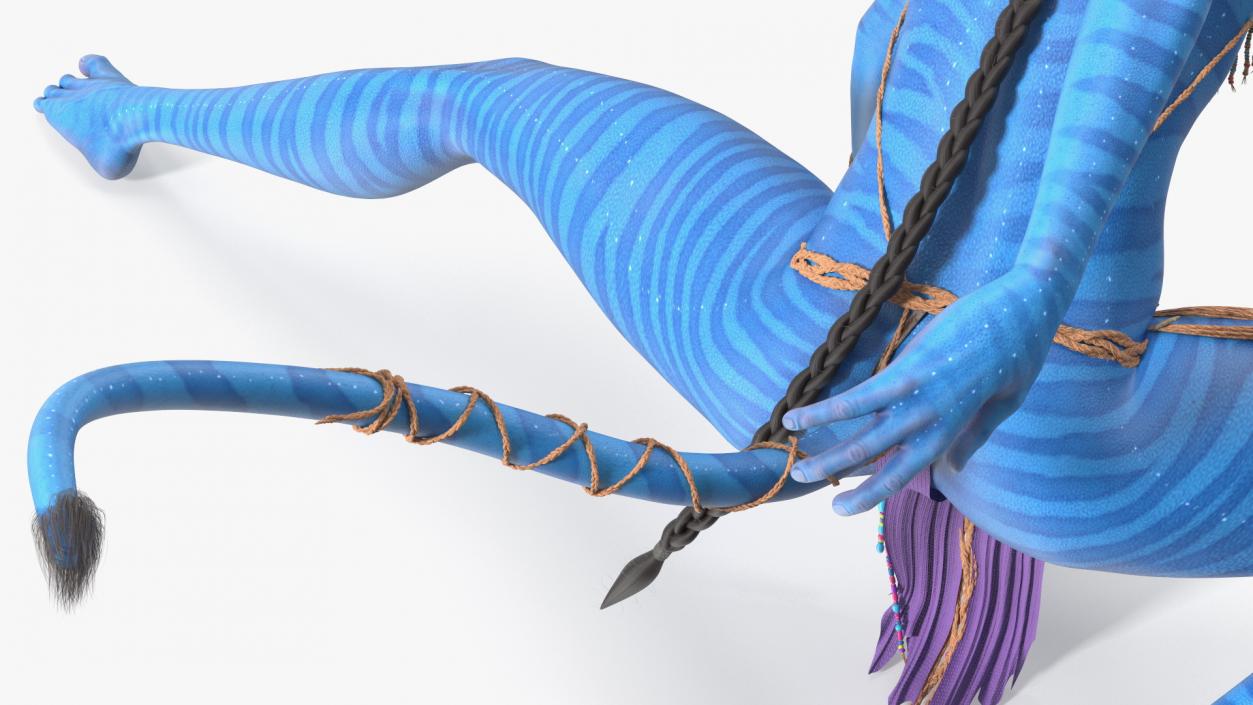 Neytiri Avatar in Battle Pose 3D model