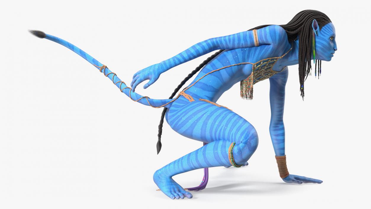 Neytiri Avatar in Battle Pose 3D model