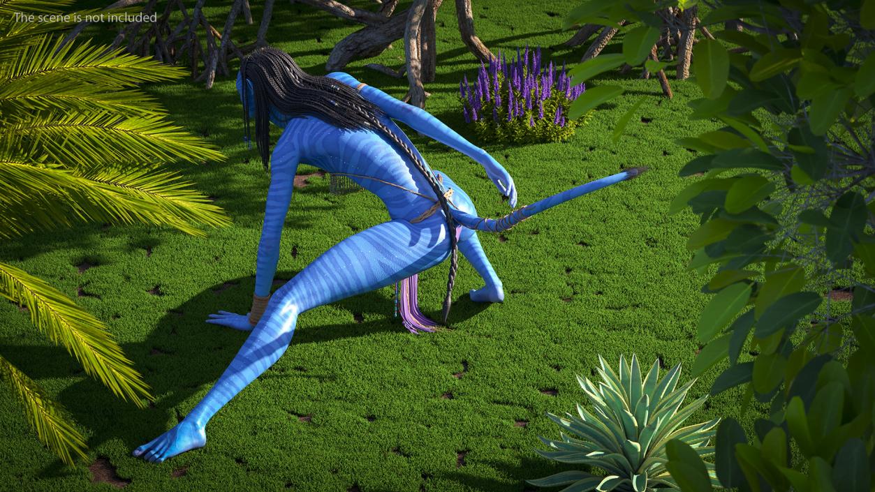 Neytiri Avatar in Battle Pose 3D model