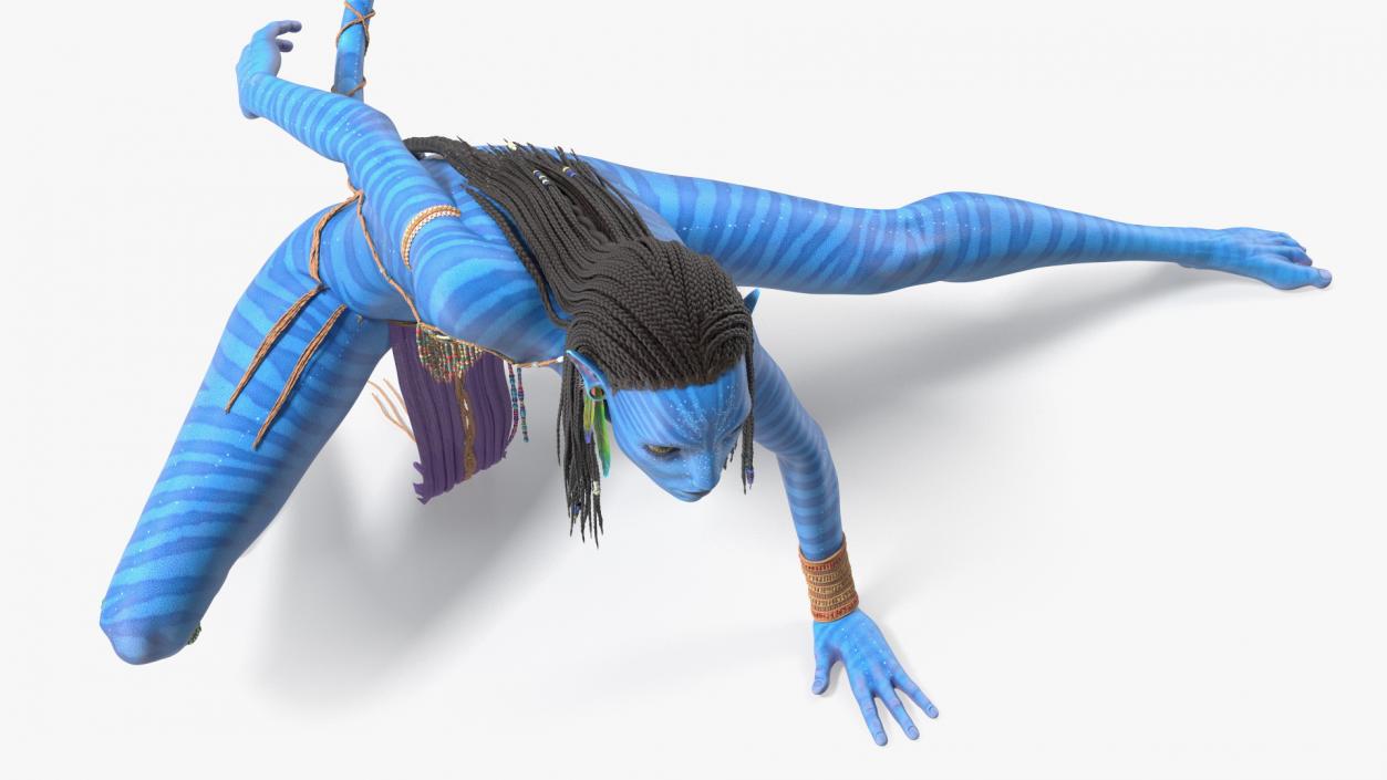 Neytiri Avatar in Battle Pose 3D model