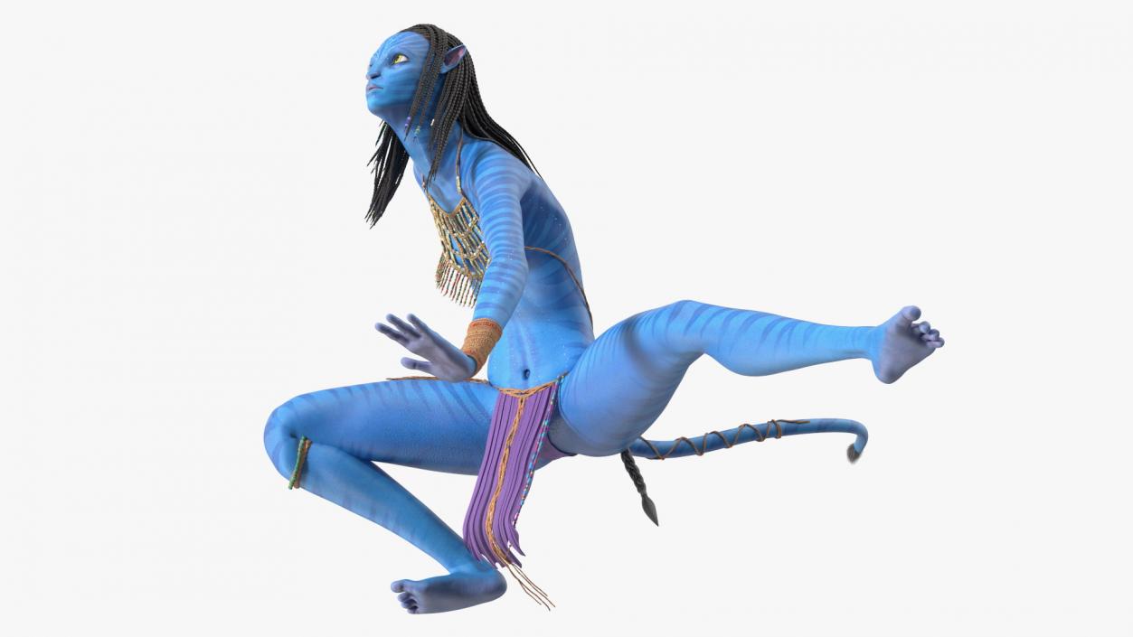 Neytiri Avatar in Battle Pose 3D model