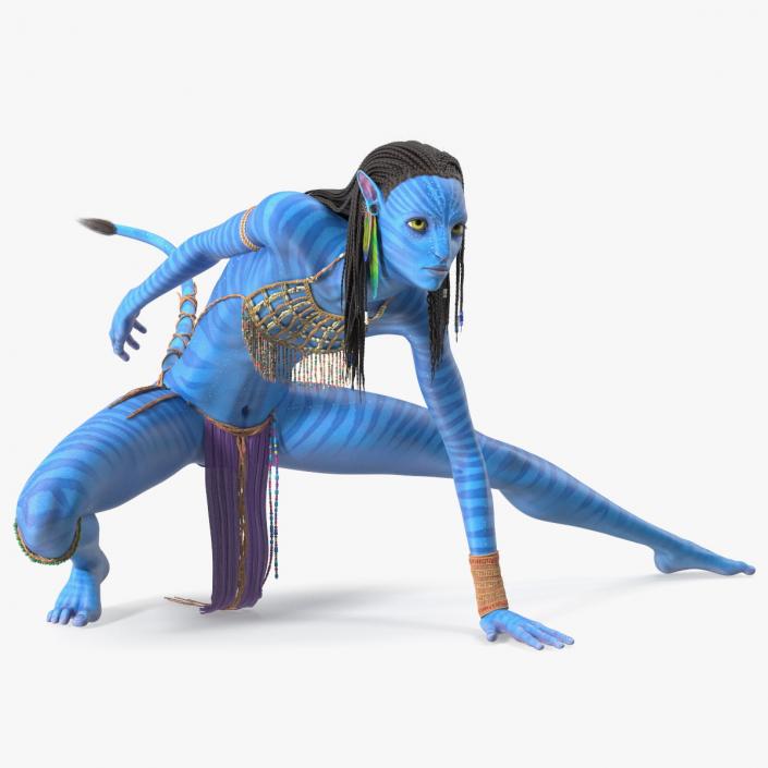 Neytiri Avatar in Battle Pose 3D model