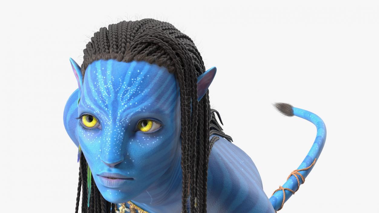 Neytiri Avatar in Battle Pose 3D model