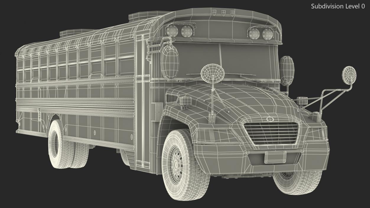 Blue Bird Vision School Bus 3D