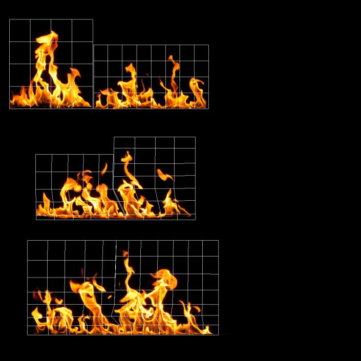 3D Campfire Pit with Bonfire Burning model