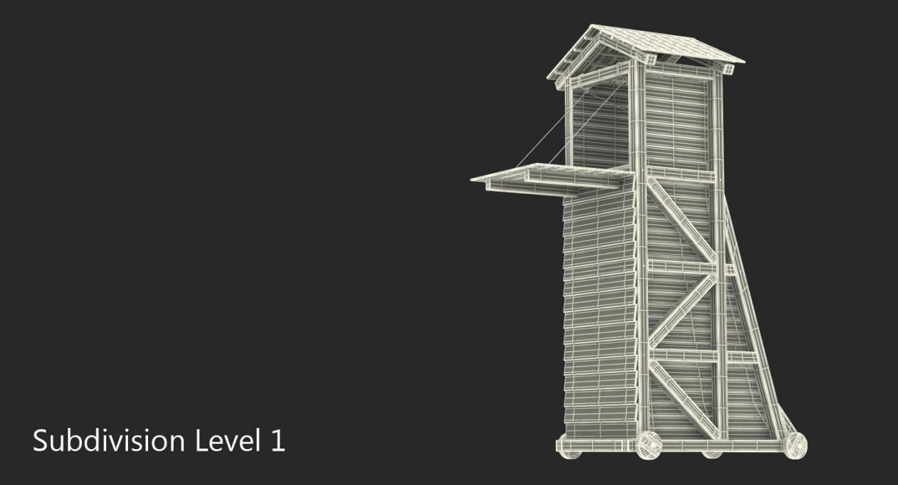 3D model Medieval Siege Tower