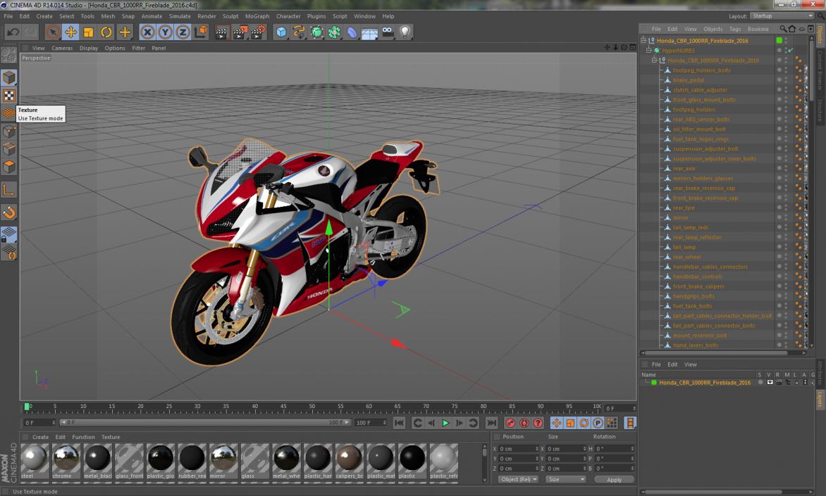 3D Honda CBR 1000RR Fireblade 2016