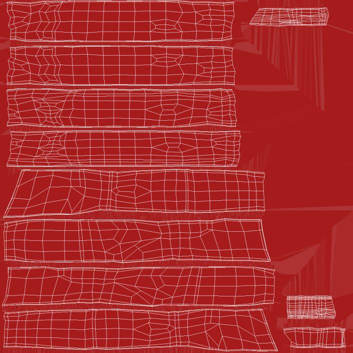 Soft Satin Rack Red 3D model