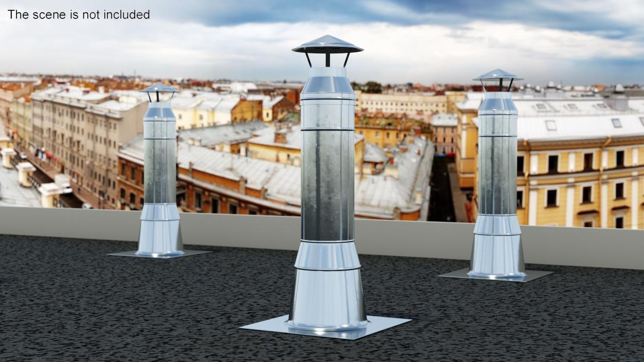 Stove Chimney Stainless Steel 3D model