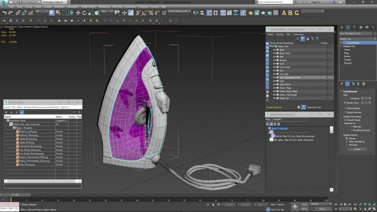 3D Steam Iron(1) model