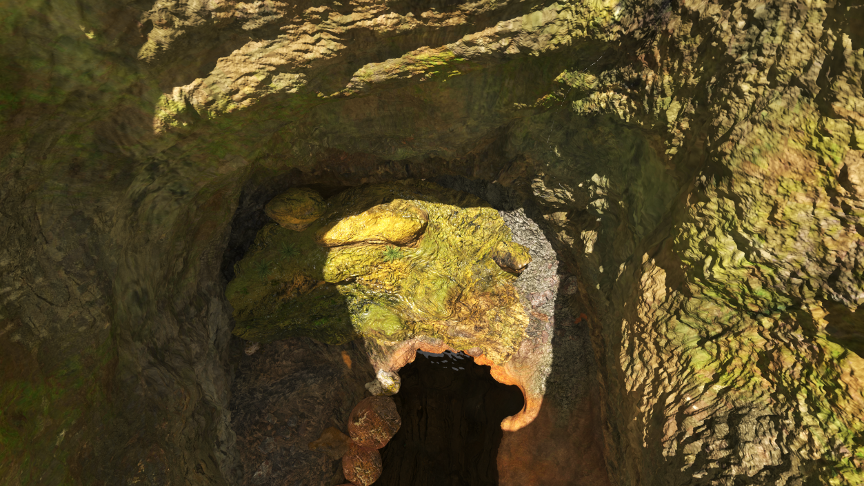 3D Cave with Underground Lake