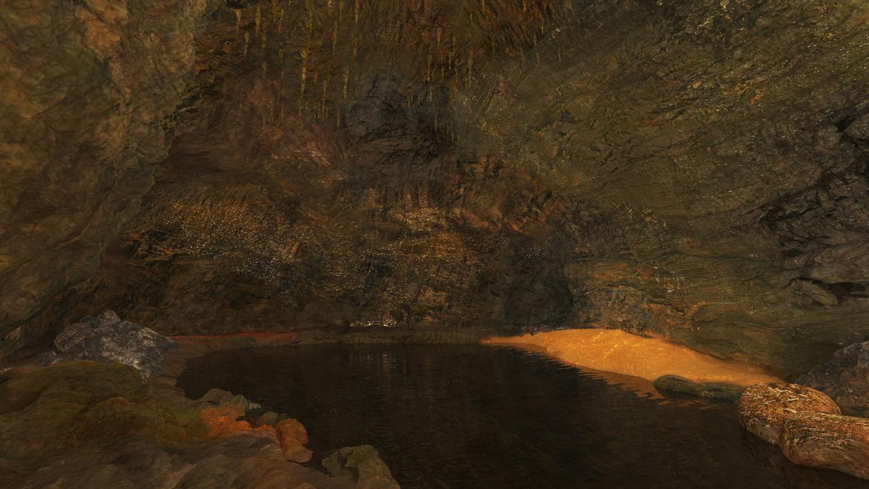 3D Cave with Underground Lake