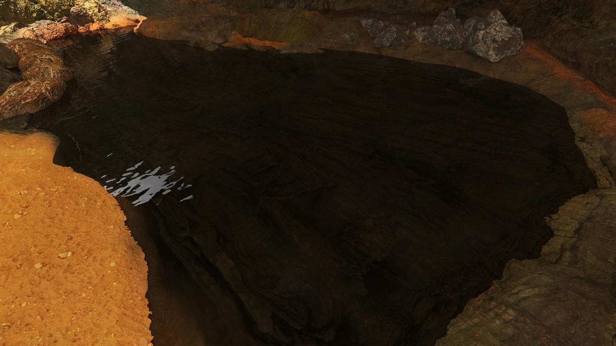 3D Cave with Underground Lake