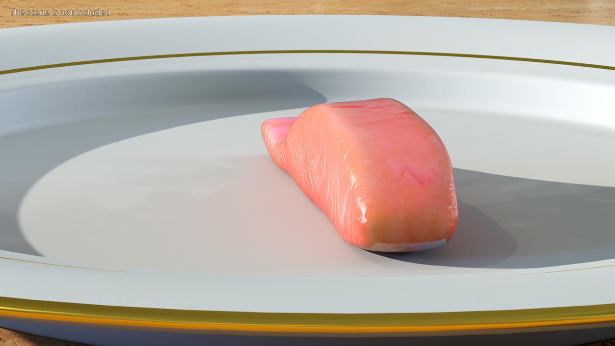 3D Raw Salmon Steaks Collection model